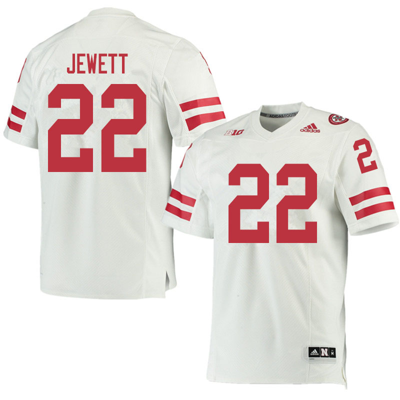 Men #22 Cooper Jewett Nebraska Cornhuskers College Football Jerseys Sale-White